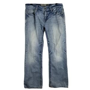 Buckle BKE‎ Men's 34 Short Carter Bootcut Jeans Light Wash Denim 100% Cotton